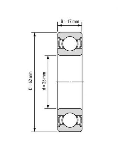 RODAMIENTO 6305Z Whirlpool (original)
