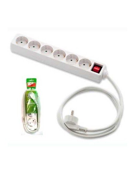 REGLETA ALARGADOR DE 6 TOMAS CON INTERRUPTOR
