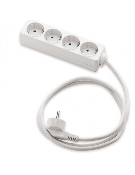 REGLETA ALARGADOR DE 4 TOMAS SIN INTERRUPTOR