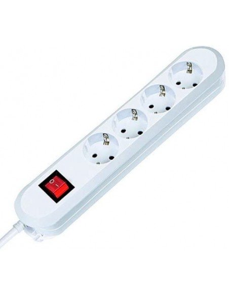 REGLETA ALARGADOR DE 4 TOMAS CON INTERRUPTOR