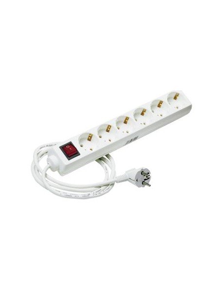 REGLETA ALARGADOR DE 6 TOMAS CON INTERRUPTOR