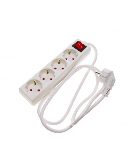 REGLETA ALARGADOR DE 4 TOMAS CON INTERRUPTOR