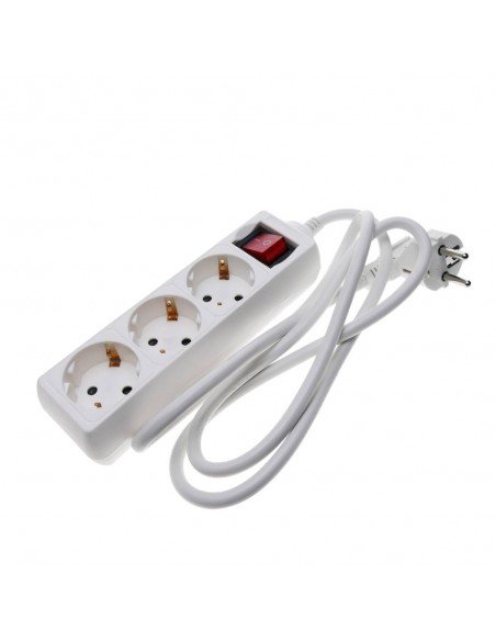 REGLETA ALARGADOR DE 3 TOMAS CON INTERRUPTOR