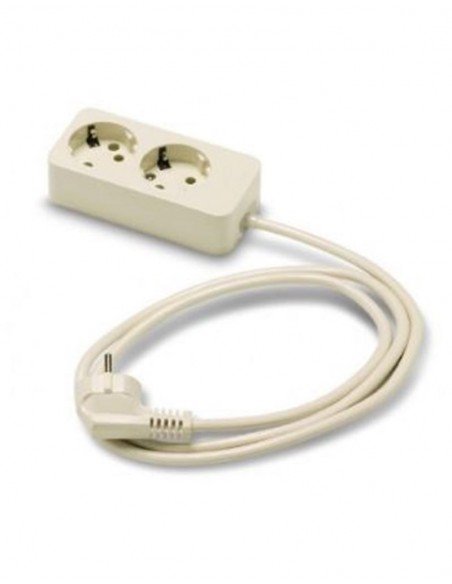 REGLETA ALARGADOR DE 2 TOMAS SIN INTERRUPTOR